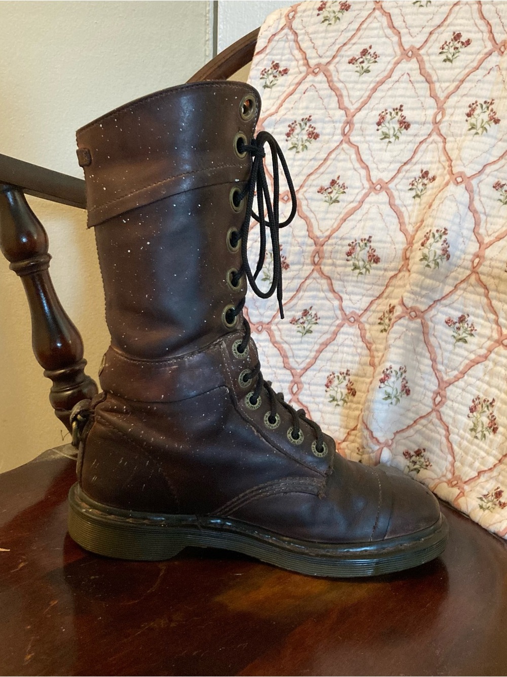 Dr Martens Brown Triumph Mid-Calf Lace-Up Boots - Picture 8 of 15